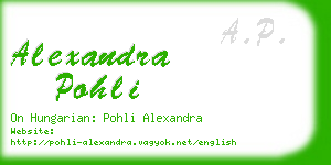 alexandra pohli business card